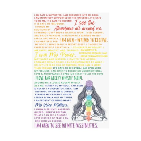 Chakra Affirmations poster Premium Matte 24" - 36" - Image 2
