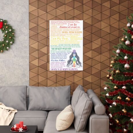 Chakra Affirmations poster Premium Matte 24" - 36" - Image 4