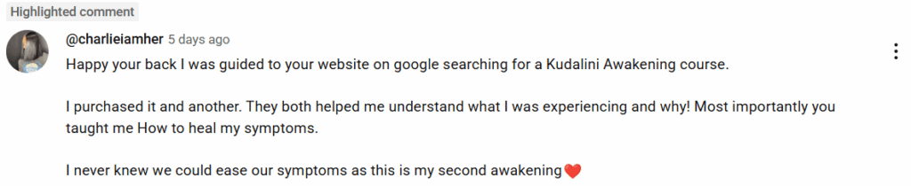 kundalini awakening toolkit testimonial